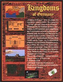 Box back cover for Kingdoms Of Germany on the Commodore Amiga.